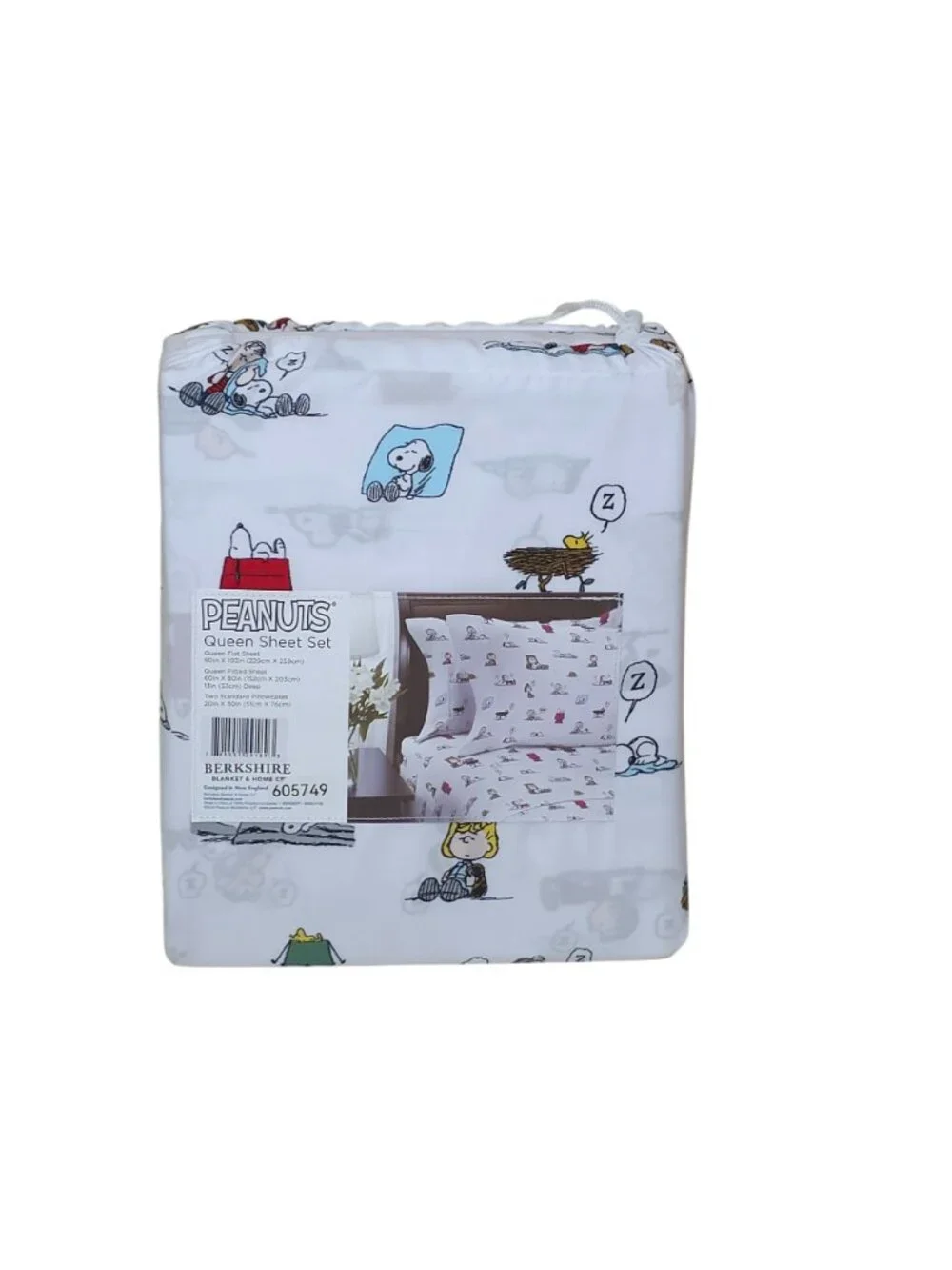 Peanuts Queen Sheet Set By Berkshire Fun Snoopy & Friends Soft Durable Polyester